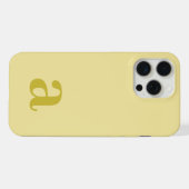 Mittleres Monogramm Buchstabe Blassgelb Minimalist iPhone Hülle (Rückseite (Horizontal))
