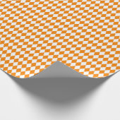 Mittleres Orange- und Weißharlequin-Schleifpapier Geschenkpapier (Ecke)