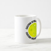 Mittleres Personalisiertes Text Pickleball 11oz. B Kaffeetasse (VorderseiteRechts)