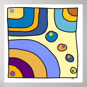 Mittleres Quadratposter "Bubble Gum Art" Poster