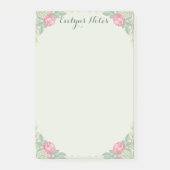 Mittleres Rosa blüht 4x6 Post-it Klebezettel (Vorderseite)