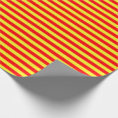 Mittleres rotes und gelbes Streifen-Packpapier Geschenkpapier (Ecke)