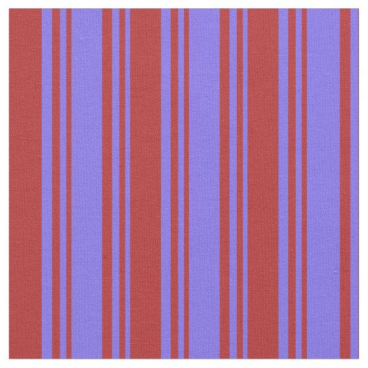 Mittleres Schiefer Blau und Rote Linse Muster Stoff (Nahaufnahme)