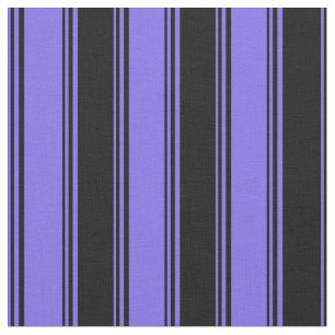 Mittleres Schiefer Blau und Schwarze Streifen/Lini Stoff