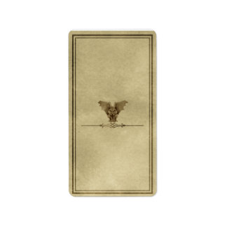 Mittleres Schlichtes Gargoyle-Apothekenetikett Adressaufkleber