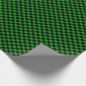 Mittleres schwarzes und grünes geschenkpapier (Ecke)