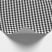 Mittleres Schwarzweiss-Karo-Verpackungs-Papier Geschenkpapier (Ecke)