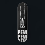 Mittlerweile im Weltraum Skateboard<br><div class="desc">Meanwhile in space astronauts fight off invaders from other worlds. "PEW PEW PEW" - Space Battle Skateboard deck</div>