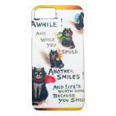 Mittlerweile lächeln Schwarze Katze, Louis Wain Case-Mate iPhone Hülle (Rückseite)