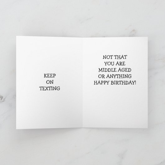 """MITTLERWEILE""" SIMS GEBURTSKARTE KARTE (Innenseite)