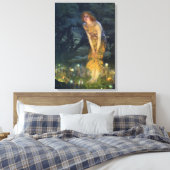 Mittsommer Abend Pre-Raphaelite Art Canvas Print Leinwanddruck (Insitu (Schlafzimmer))