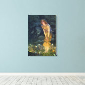 Mittsommer Abend Pre-Raphaelite Art Canvas Print Leinwanddruck (Insitu (Holzboden))
