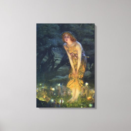 Mittsommer Abend Pre-Raphaelite Art Canvas Print Leinwanddruck (Vorderseite)
