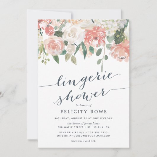 Mittsommer | Einladung von Lingerie Dusche (Vorderseite)