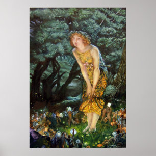 Mittsommer Eve, Edward Robert Hughes Poster