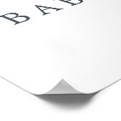 Mittsommer Floral Baby Dusche Willkommen Poster (Ecke)