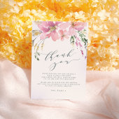 Mittsommer Floral Bouquet Elegant Vielen Dank Dankeskarte