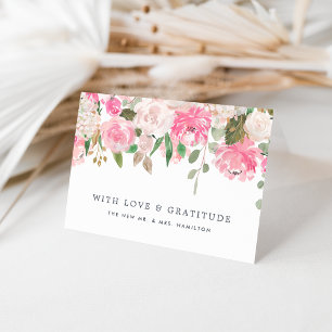 Mittsommer Floral Personalisiert Vielen Dank Dankeskarte