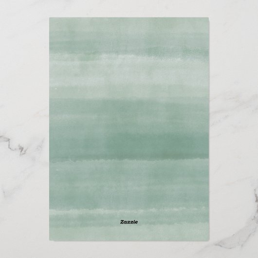 Mittsommer | Geometrisches Rahmen Folieneinladung (Rückseite)