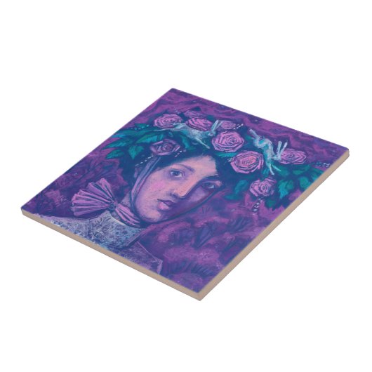 Mittsommer Hut, Sommer Fantasy Surreal Portrait Ar Fliese (Seite)