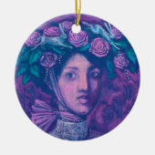 Mittsommer Hut, Sommer Fantasy Surreal Portrait Ar Keramik Ornament (Vorne)