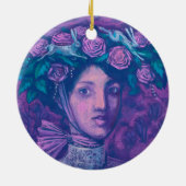 Mittsommer Hut, Sommer Fantasy Surreal Portrait Ar Keramik Ornament (Hinten)