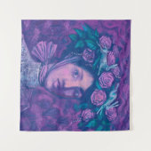 Mittsommer Hut, Sommer Fantasy Surreal Portrait Ar Wandteppich (Vorderseite (Horizontal))