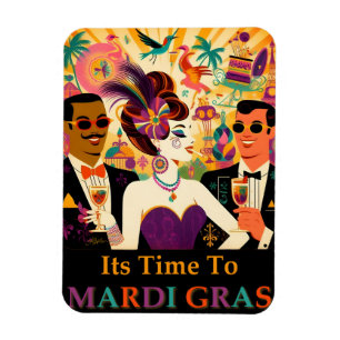 Mittsommer Mardi Gras Cocktailparty Magnet