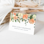 Mittsommer Peach Floral Personalisiert Vielen Dank Dankeskarte