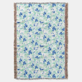 Mittsommer Rustic Blueberry Berry Summer Pattern 1 Decke (Vorderseite Vertikal)