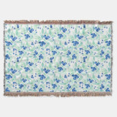 Mittsommer Rustic Blueberry Berry Summer Pattern 1 Decke (Vorderseite)