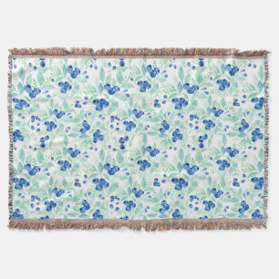 Mittsommer Rustic Blueberry Berry Summer Pattern 1 Decke