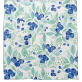 Mittsommer Rustic Blueberry Berry Summer Pattern Duschvorhang (Vorderseite)