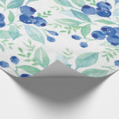 Mittsommer Rustic Blueberry Berry Summer Pattern Geschenkpapier (Ecke)
