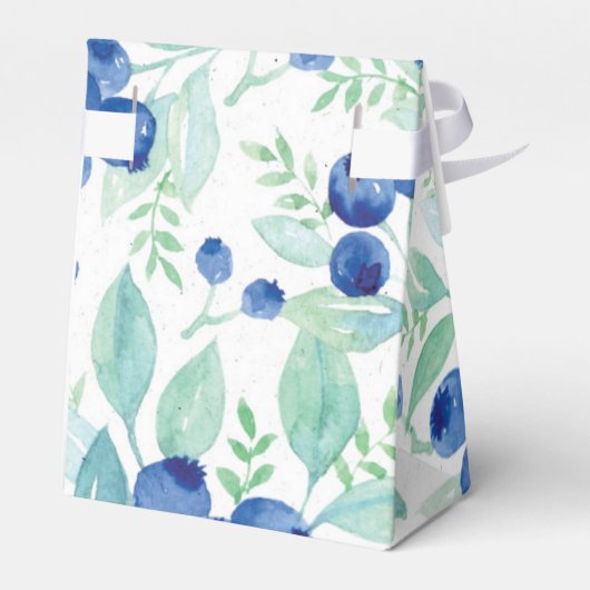 Mittsommer Rustic Blueberry Berry Summer Pattern Geschenkschachtel (Rückseite)