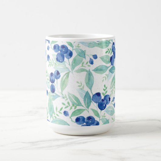 Mittsommer Rustic Blueberry Berry Summer Pattern Kaffeetasse (Mittel)