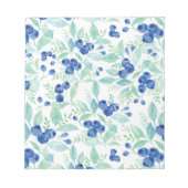 Mittsommer Rustic Blueberry Berry Summer Pattern Notizblock (Vorderseite)