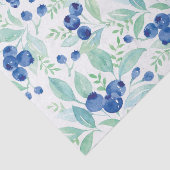 Mittsommer Rustic Blueberry Berry Summer Pattern Seidenpapier (Ausschnitt)