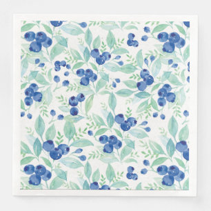Mittsommer Rustic Blueberry Berry Summer Pattern Serviette