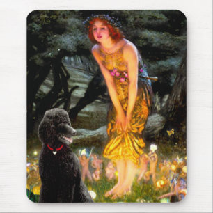 Mittsommer-Standard-Schwarzer Pudel (T) Mousepad