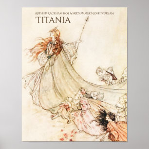 Mittsommerabend Traum Titania Arthur Rackham Poster