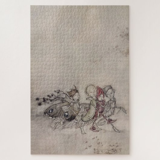 „Mittsommerfeen“ von Arthur Rackham Puzzle (Vertikal)