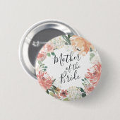 Mittsommerliche Blumenmutter der Braut Button (Vorne & Hinten)