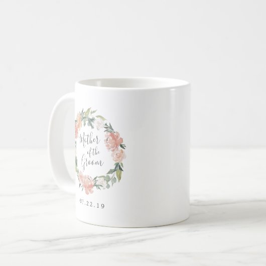 Mittsommerliche Blumenmutter Kaffeetasse (Vorderseite Links)