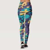 Mittsommerliche Camouflage Muster Leggings (Rückseite)