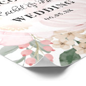 Mittsommerliche Rose mit Circle Shape Blumenzehen Poster (Ecke)