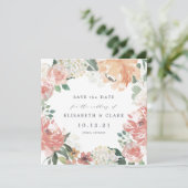 Mittsommerlicher Blumenplatz Save the Date Karte (Stehend Vorderseite)