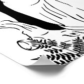 Mittsommernacht's Dream B&W 36" x 12" Poster (Ecke)