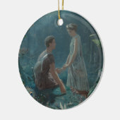 Mittsommernnacht Hermia und Lysander Keramikornament (Links)