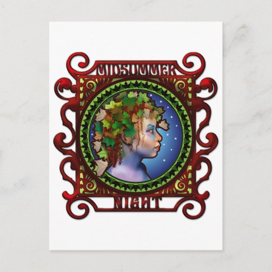 Mittsommernnacht Postkarte (Vorderseite)